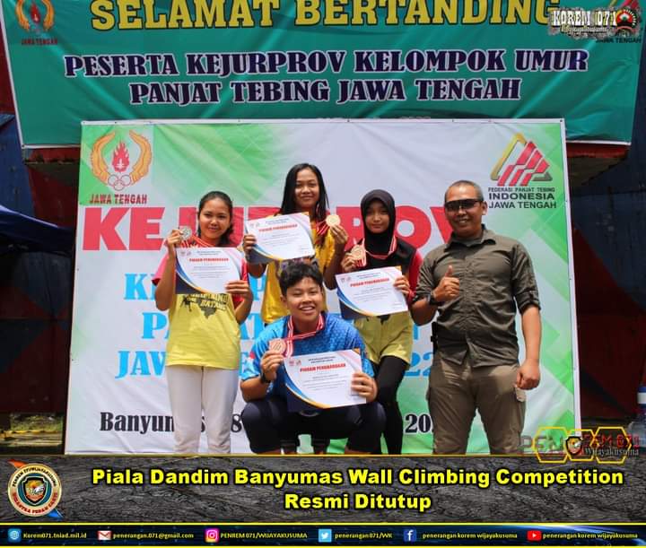 Foto: Piala Dandim Banyumas Wall Climbing Competition Resmi Ditutup