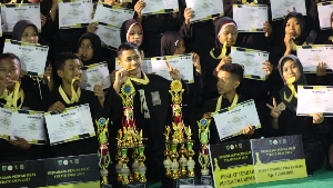 Foto: Babinsa Koramil 15/Klirong Apresiasi Kejuaraan Pencak Silat Terate Emas Tingkat Pelajar