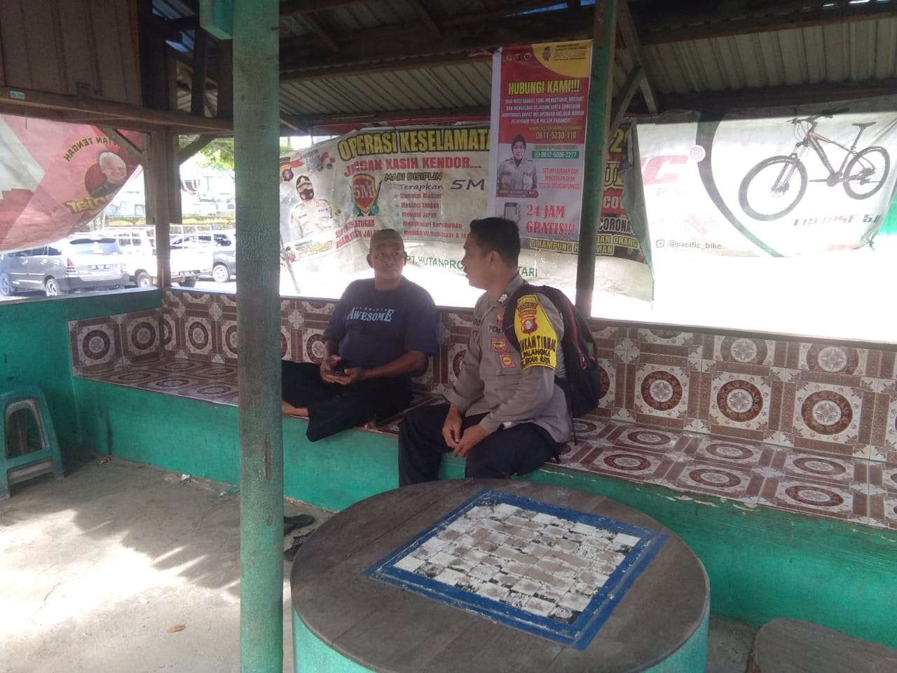 Sambang kamtibmas, Bhabinkamtibmas Kelurahan Palangka Sambangi Tukang Ojek