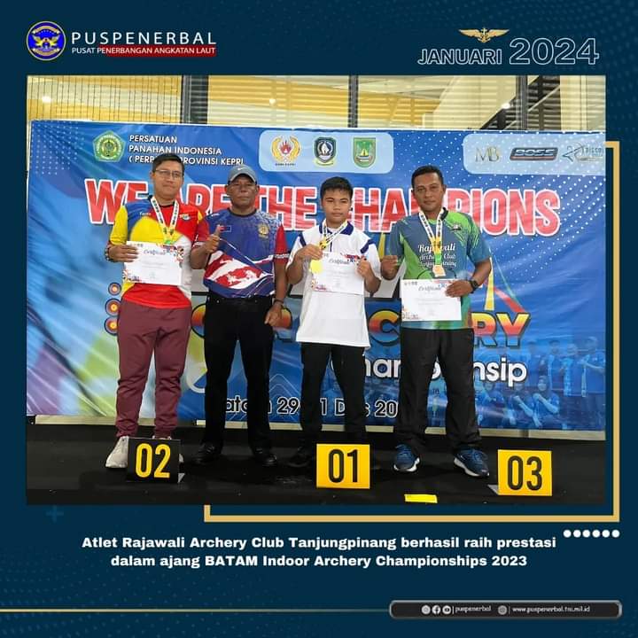 Atlet Rajawali Archery Club Tanjungpinang berhasil raih prestasi dalam ajang BATAM Indoor Archery Championships 2023