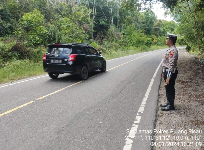 Patroli Rutin Di Daerah Rawan Kecelakaan Lalu Lintas Sat Lantas Polres Pulang Pisau