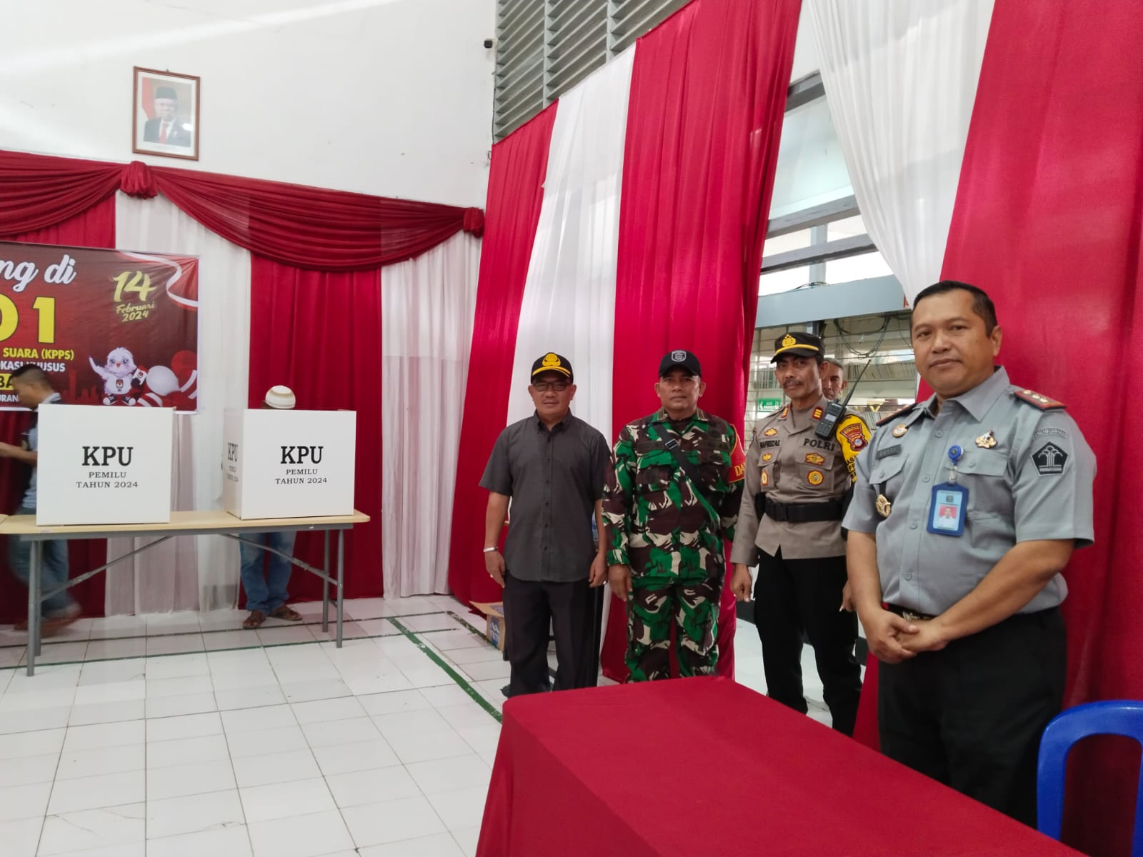 Kompak TNI-Polri Patroli Pemantaun TPS Khusus 9.01 Rutan Kelas II Barabai