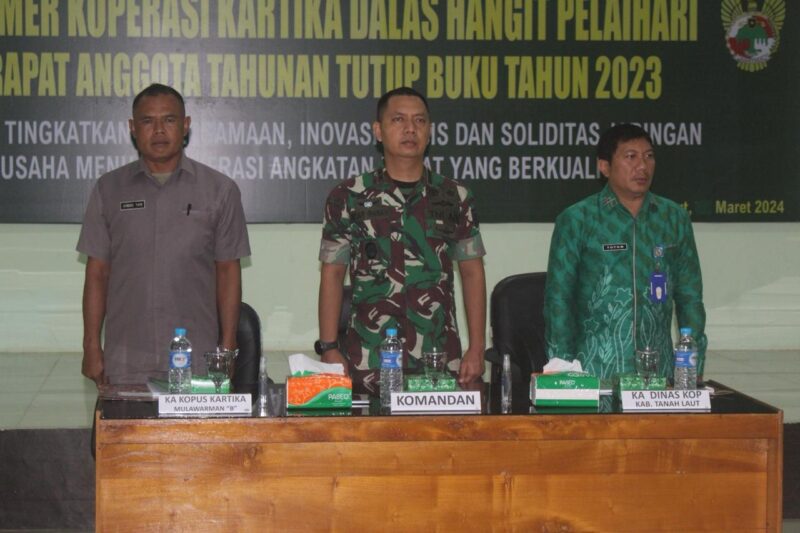 Kodim 1009/Tanah Laut Gelar Rapat Anggota Tahunan Primer Koperasi Kartika Dalas Hangit