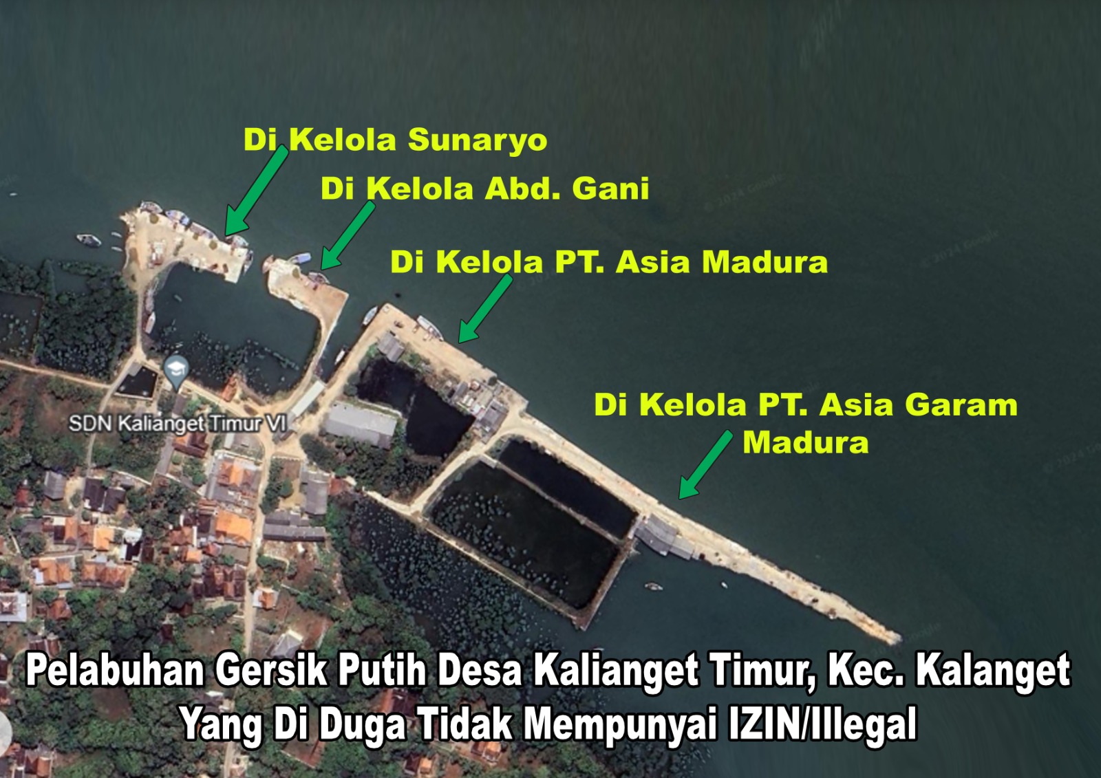 ADA PEMBIARAN TERHADAP PELABUHAN TUKS ILEGAL DARI KEPALA DESA KALIANGET TEMUR DAN CAMAT KALIANGET DAN TIM TP3 KABUPATEN SUMENEP,