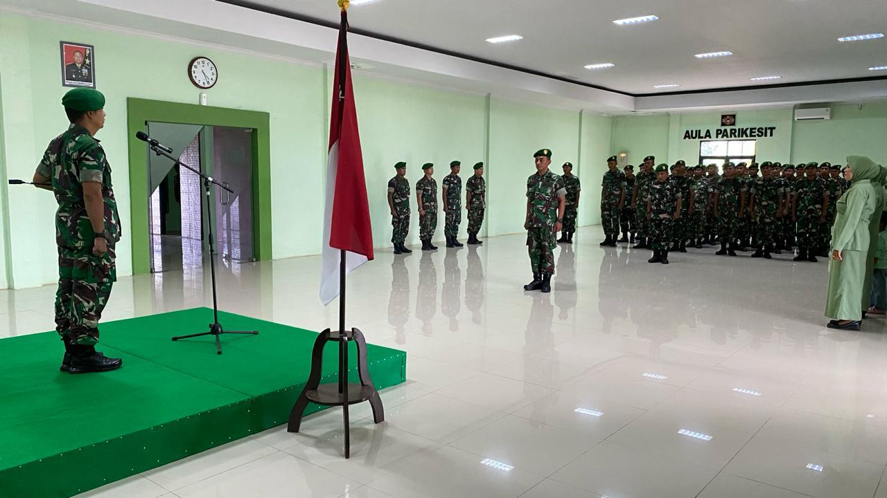 Dandim 1009/Tanah Laut Pimpin Acara Korp Raport Masuk Satuan Perwira Kodim 1009/Tla