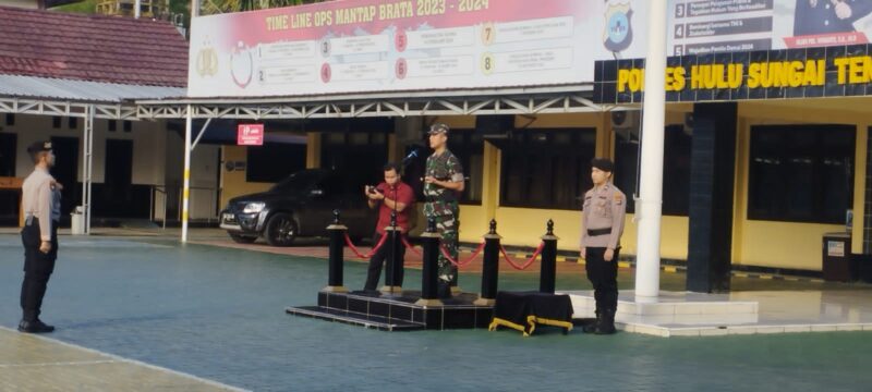 Dandim 1002/HST Apel Kesiapan Pengamanan Malam Takbiran Idul Fitri 1445 H/2024