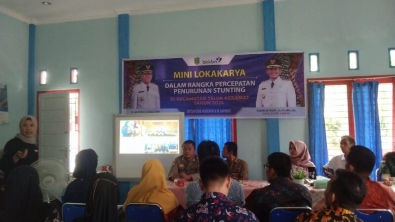 Babinsa Teluk Keramat Hadiri Mini Lokakarya Penurunan Stunting Wilayah