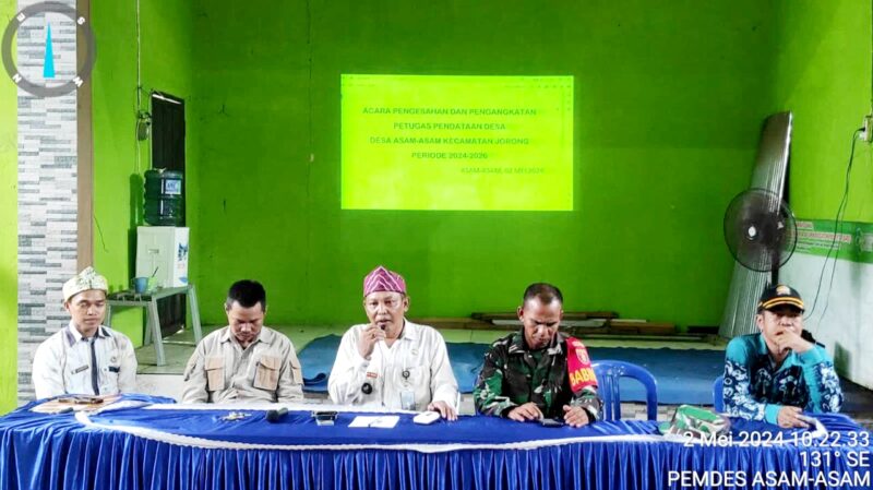 Personel Kodim 1009/Tanah Laut Hadiri Acara Pengesahan Dan Pengangkatan Petugas Pendataan Desa