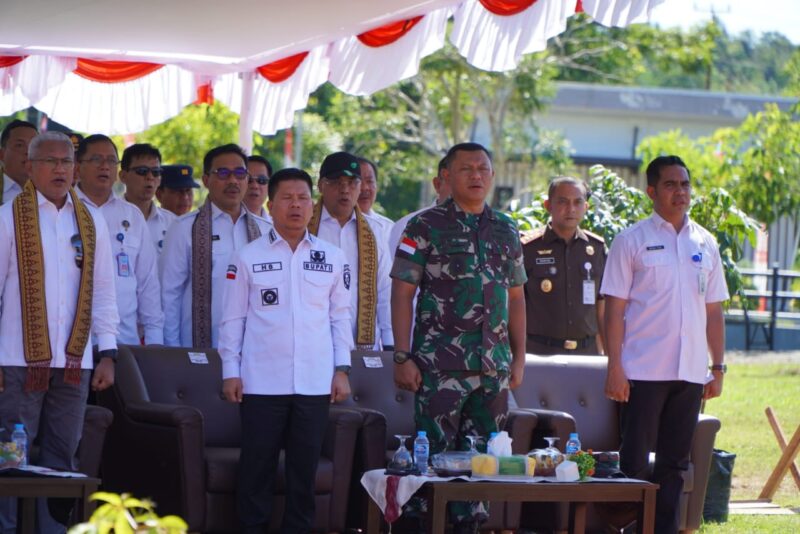 Ajak Danrem, Dandim Dan Forkopimda Sambas Di Perbatasan Jaga NKRI dari Ancaman Narkoba