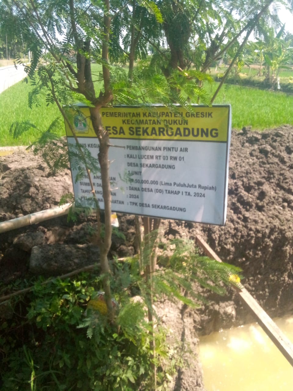 Proyek Pintu Air Desa Sekargadung Layak Diaudit, Kepala Desa Hanya Tersenyum Saat Dikonfirmasi