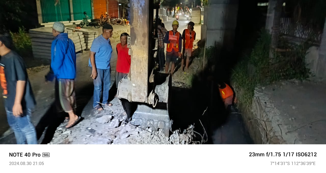 Pemasangan Box Culvert Di Wilayah RW 4 Beji Kelurahan Pakal Berlangsung Ricuh