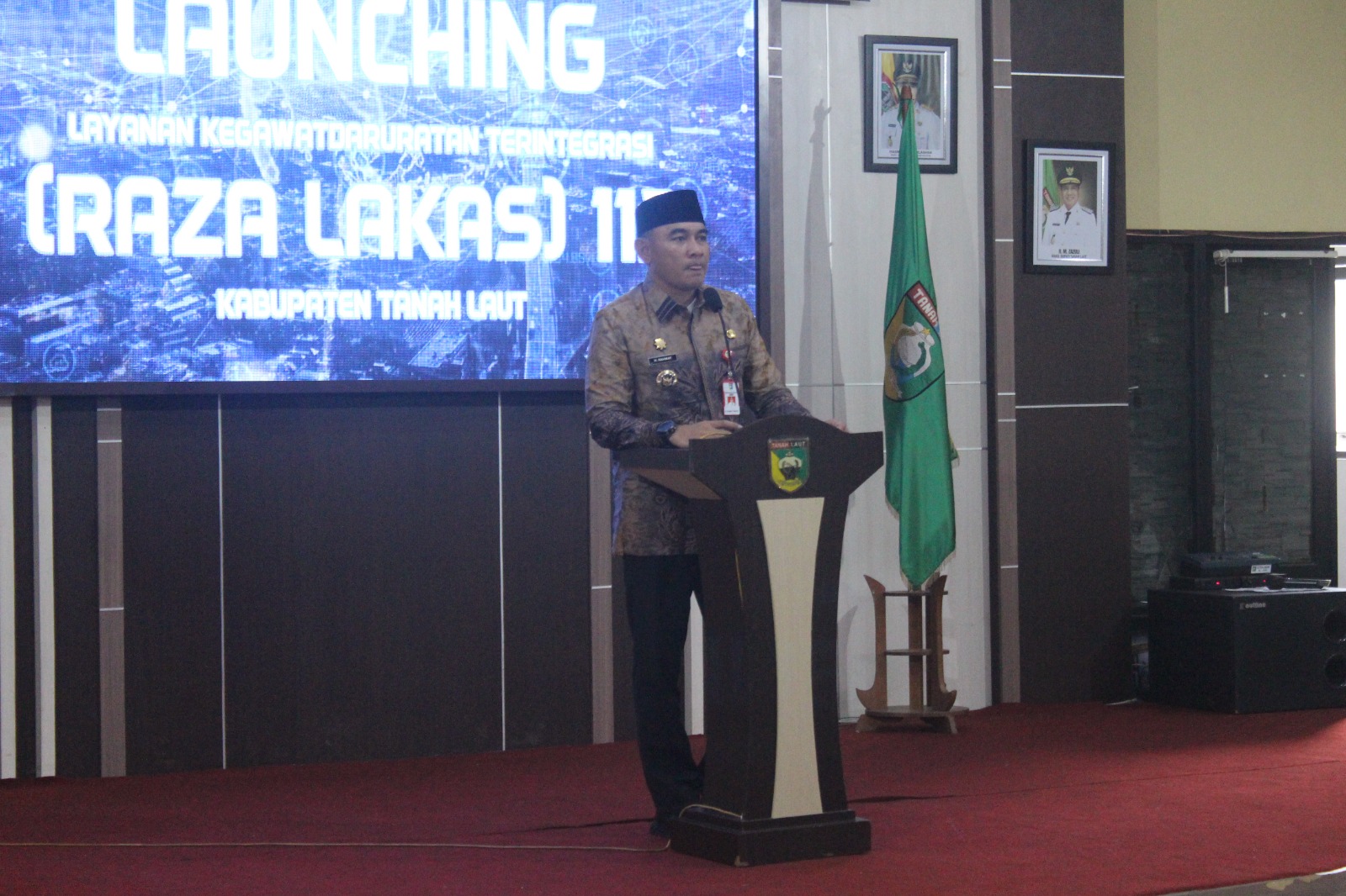 Dandim 1009/Tanah Laut Menghadiri Acara Launching Layanan Kegawatdaruratan Terintegrasi 112
