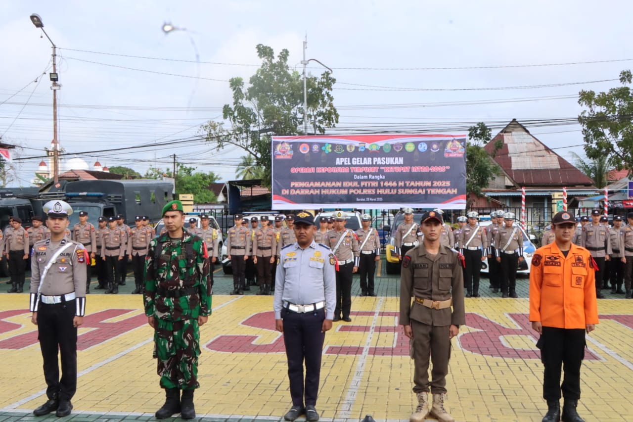 Mantapkan Sinergi, TNI-Polri Siaga Amankan Mudik Lebaran di HST