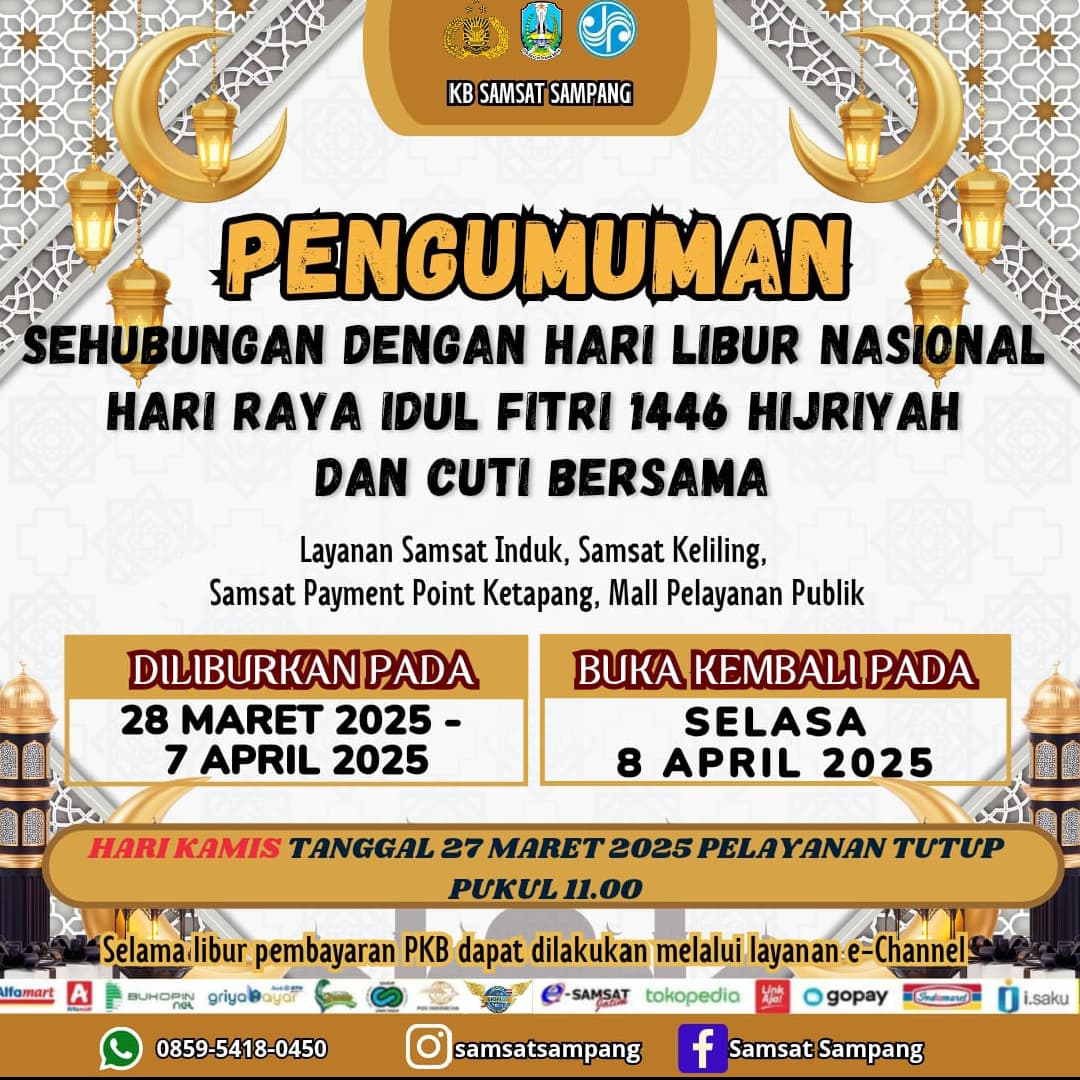 Layanan BPKB, STNK di Samsat Polres Sampang Tutup Sementara