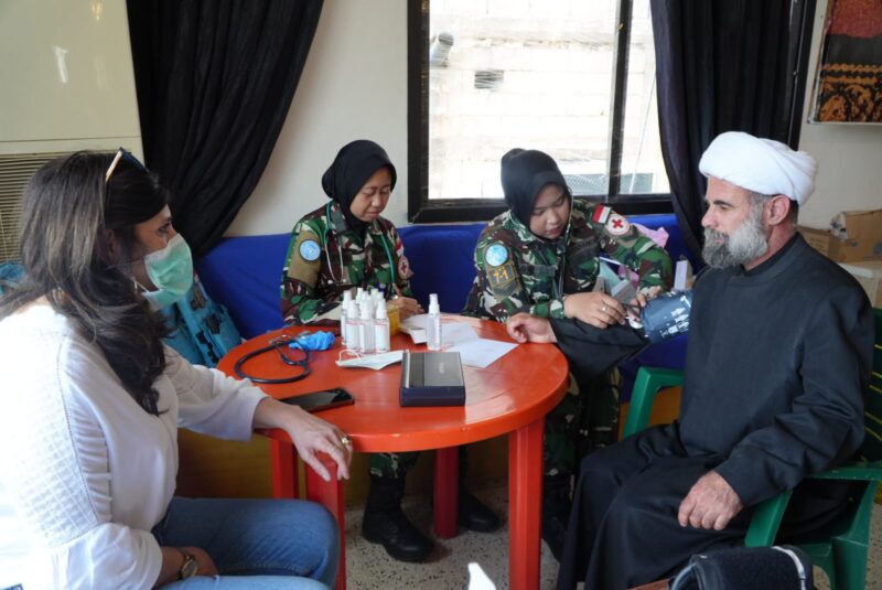 Staf Cimic Jajaran Sector East UNIFIL Melaksanakan Kegiatan Intergrated Medical Camp di Suwwanan