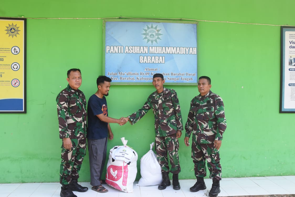 Kodim 1002/HST Salurkan Zakat Fitrah, Ringankan Beban Masyarakat Jelang Idul Fitri