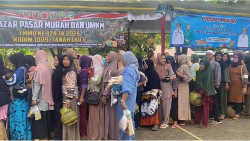 TMMD Ke-124 Kodim 1009 Tanah Laut Menjadi Momentum Bersejarah Bagi Masyarakat Desa Gunung Melati