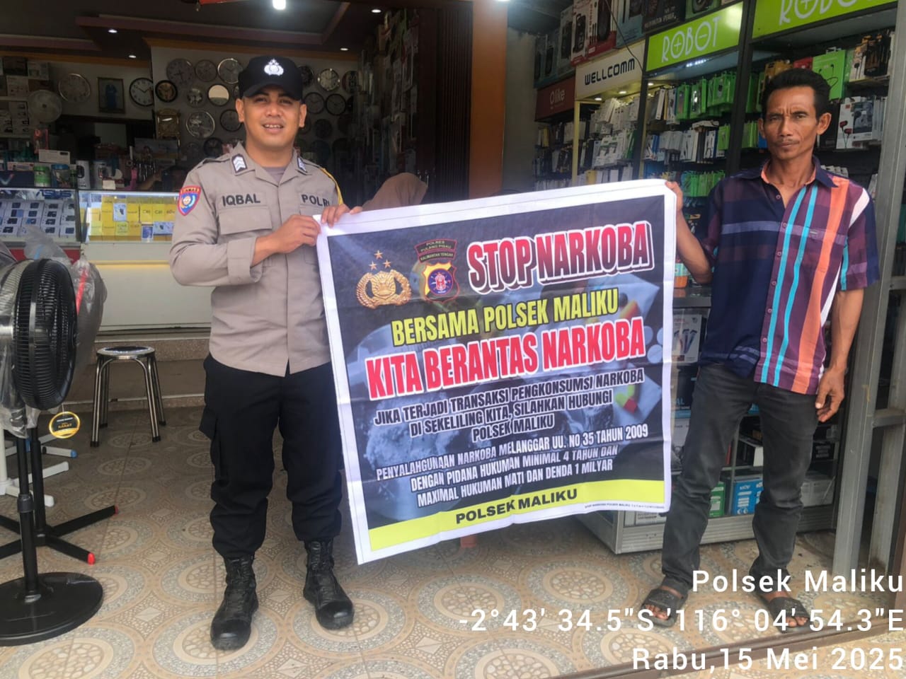 Bhabinkamtibmas Polsek Maliku Cegah Bahaya Penyalahgunaan Narkoba