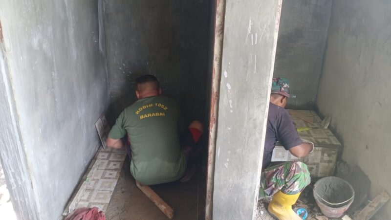 TMMD HST Hadirkan MCK Modern di Langgar Darussalam, Tingkatkan Kenyamanan Beribadah