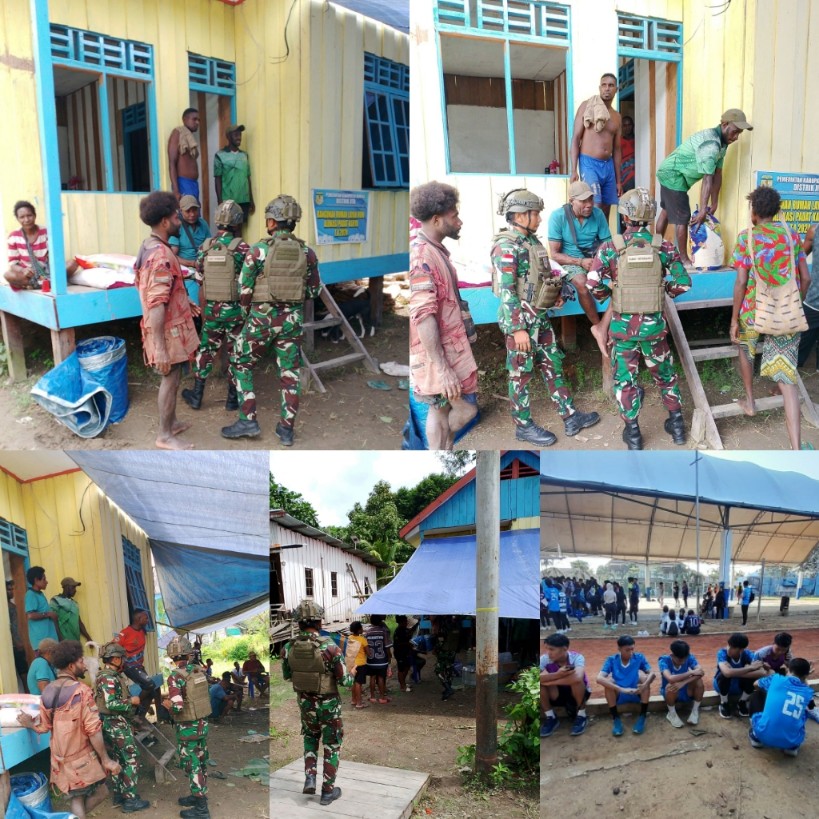 Bentuk Kepedulian, Satgas Yonif 611/Awl Bantu Masyarakat Kampung Sempan Timur