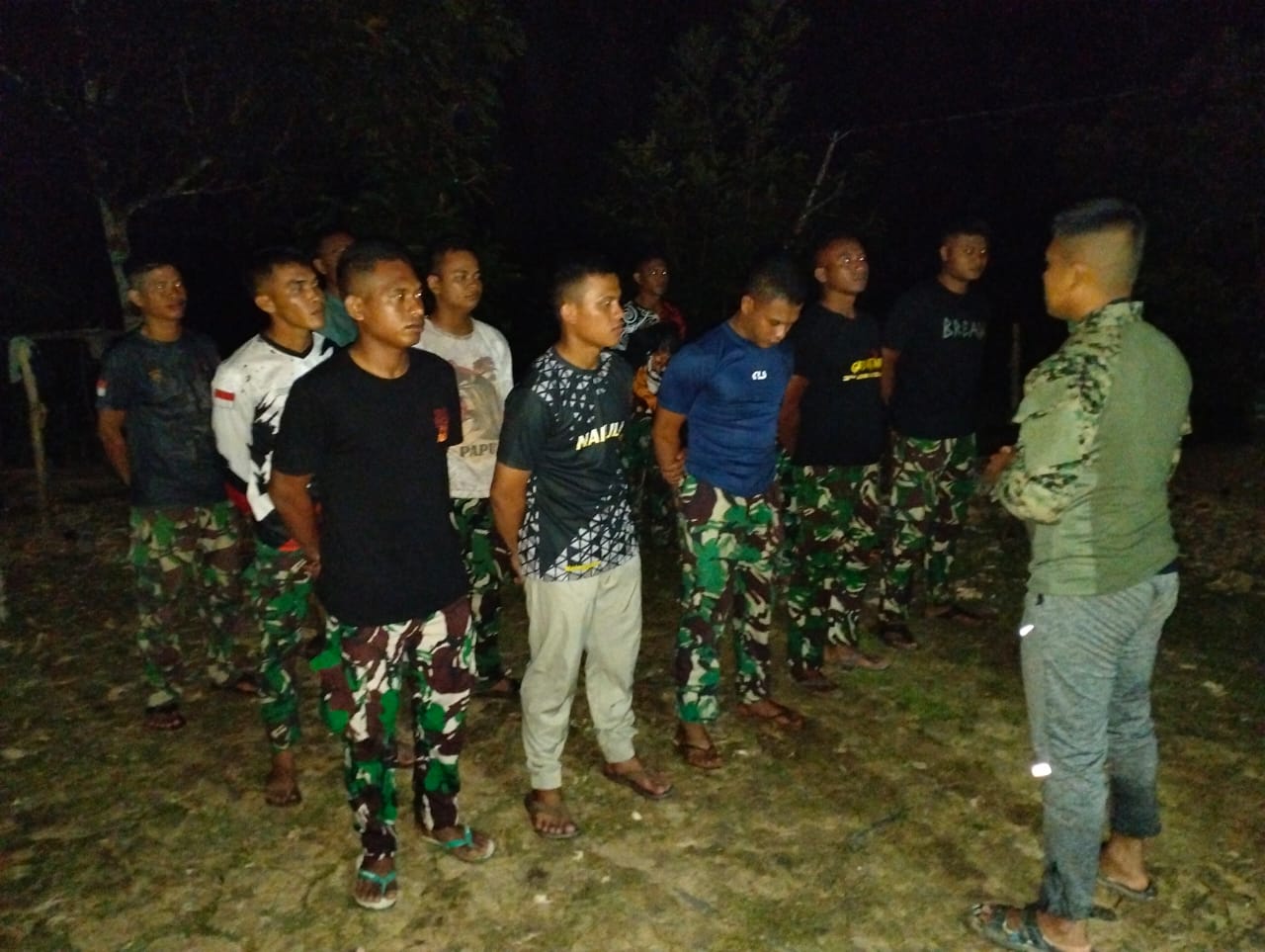 Dan SSK TMMD ke-125 Kodim 1007/Banjarmasin Pimpin Apel Malam untuk Pengamanan Personel