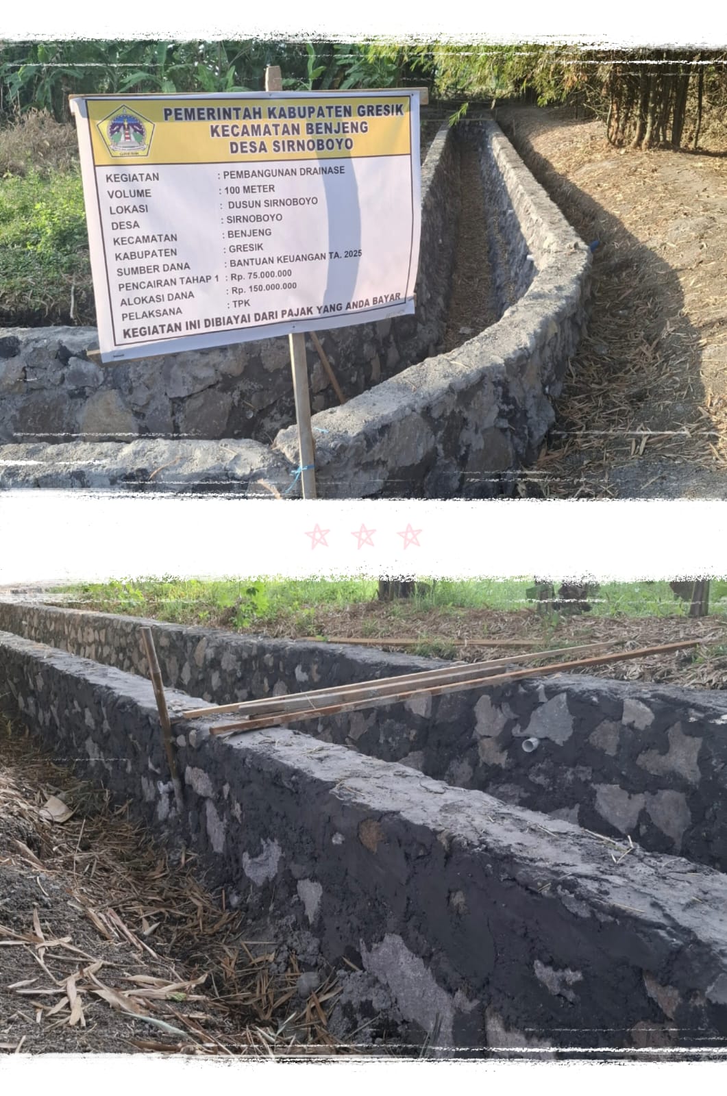 Realisasi Proyek  Drainase Desa Sirnoboyo Sesuai Juknis, Kepala Desa Sumiati Tegaskan Pembangunan Dilaksanakan Sesuai Prosedur
