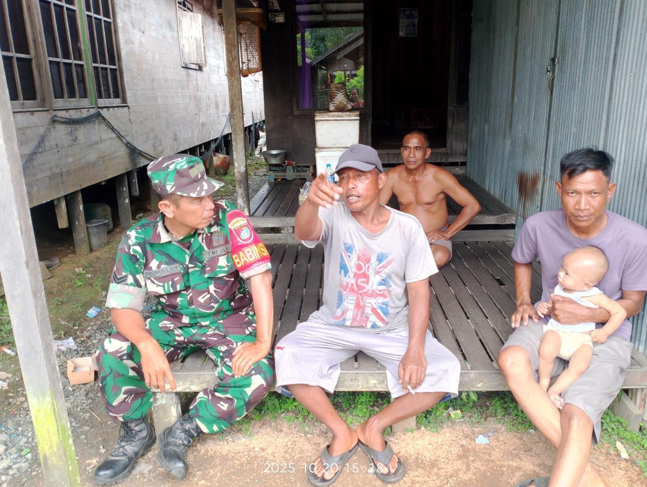 Melalui Komsos Babinsa Jajaran Kodim 1009/Tla Ingatkan Agar Selalu Waspada Terhadap Perubahan Cuaca