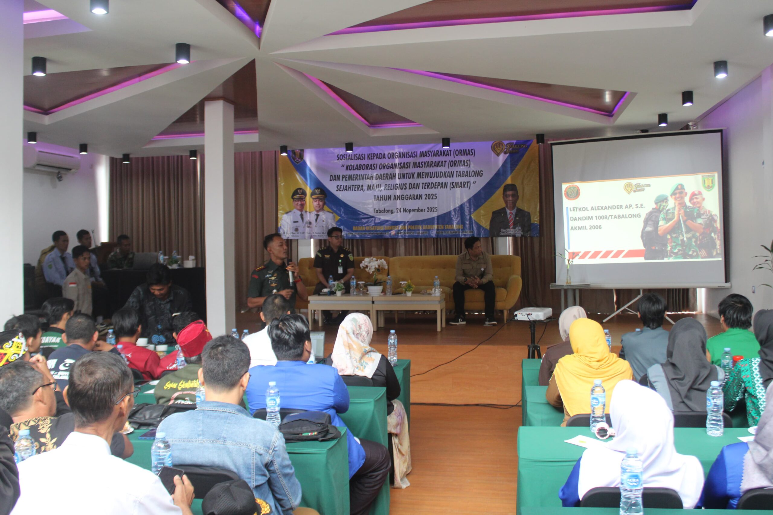 Dandim 1008/Tabalong Jadi Narasumber Sosialisasi Ormas Kabupaten Tabalong