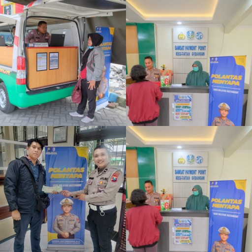 Polantas Menyapa Satlantas Polresta Sidoarjo Hadirkan Samsat Keliling Layanan Pajak Kini Lebih Dekat, Cepat, dan Bersahabat