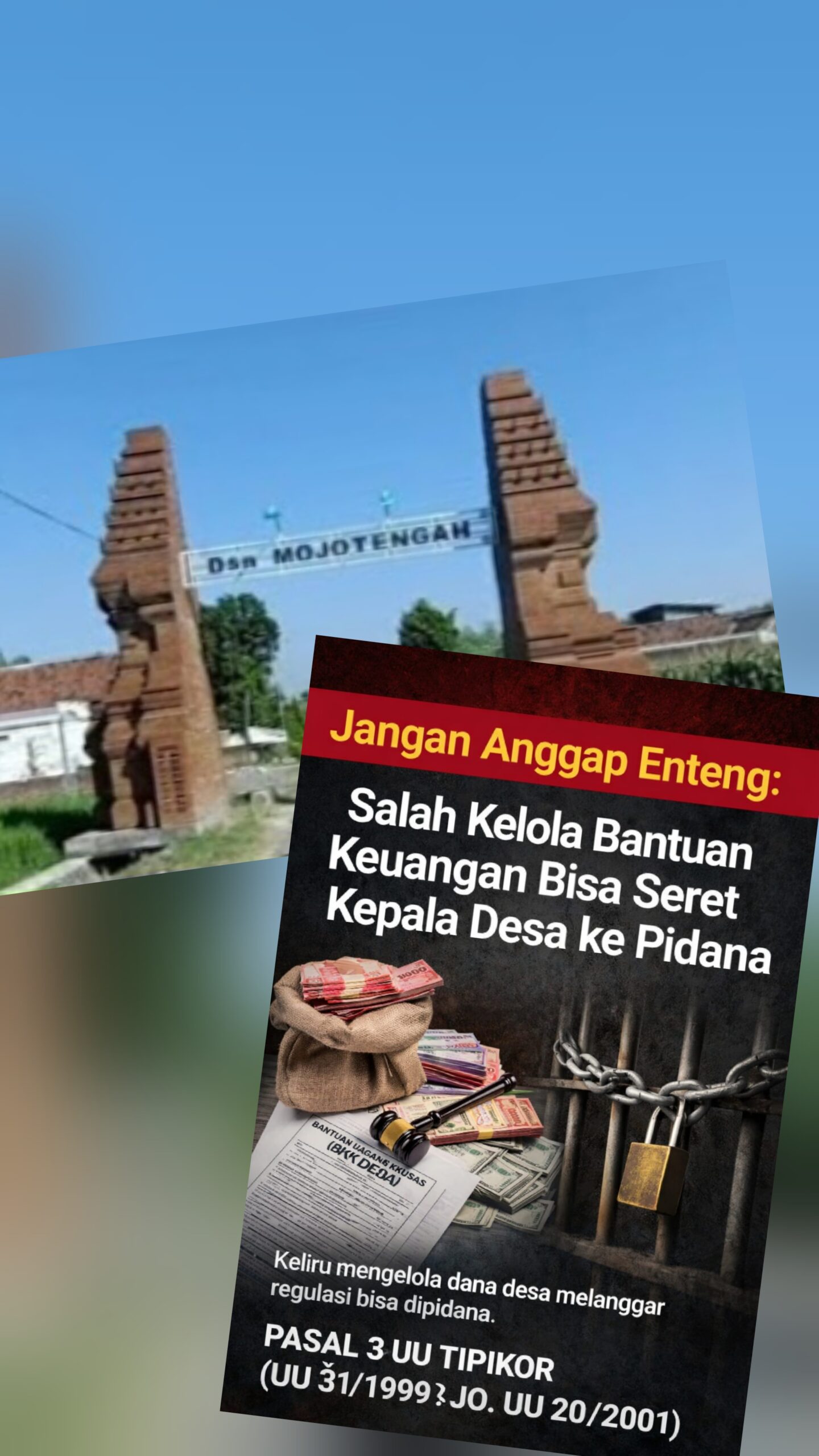 BKK Desa Mojotengah Dinilai Langgar Aturan Swakelola, Inspektorat Kab Jombang Wajib Turun