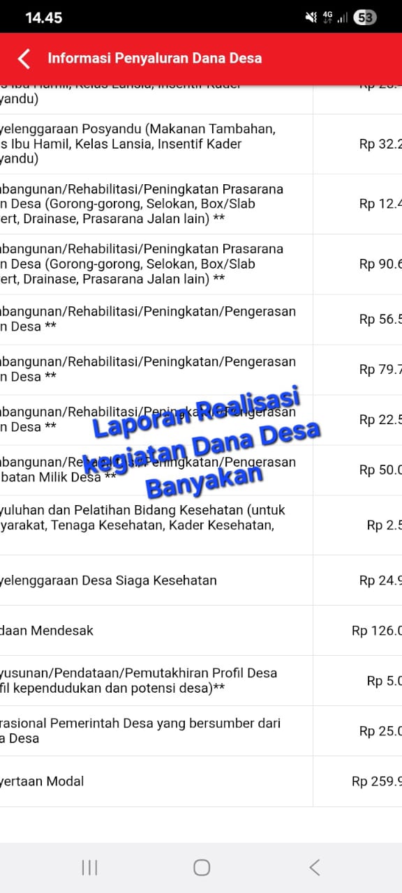 Alokasi 21,36 Persen Dana Desa, Penyertaan Modal Rp 259,9 Juta di Banyakan Dipertanyakan