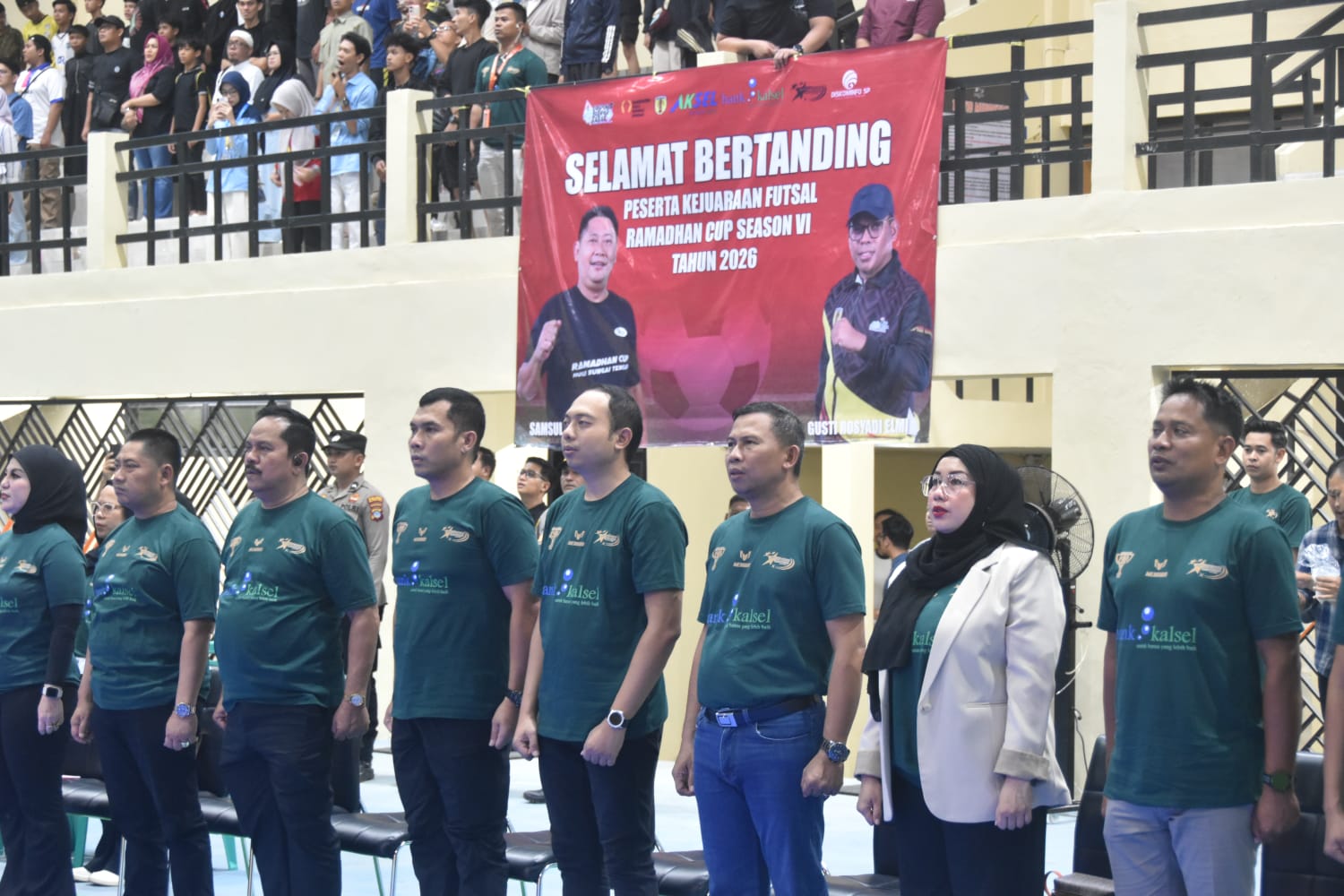 Dandim 1002/HST Hadiri Peresmian GOR Murakata dan Pembukaan Turnamen Futsal Ramadhan Cup Season 6