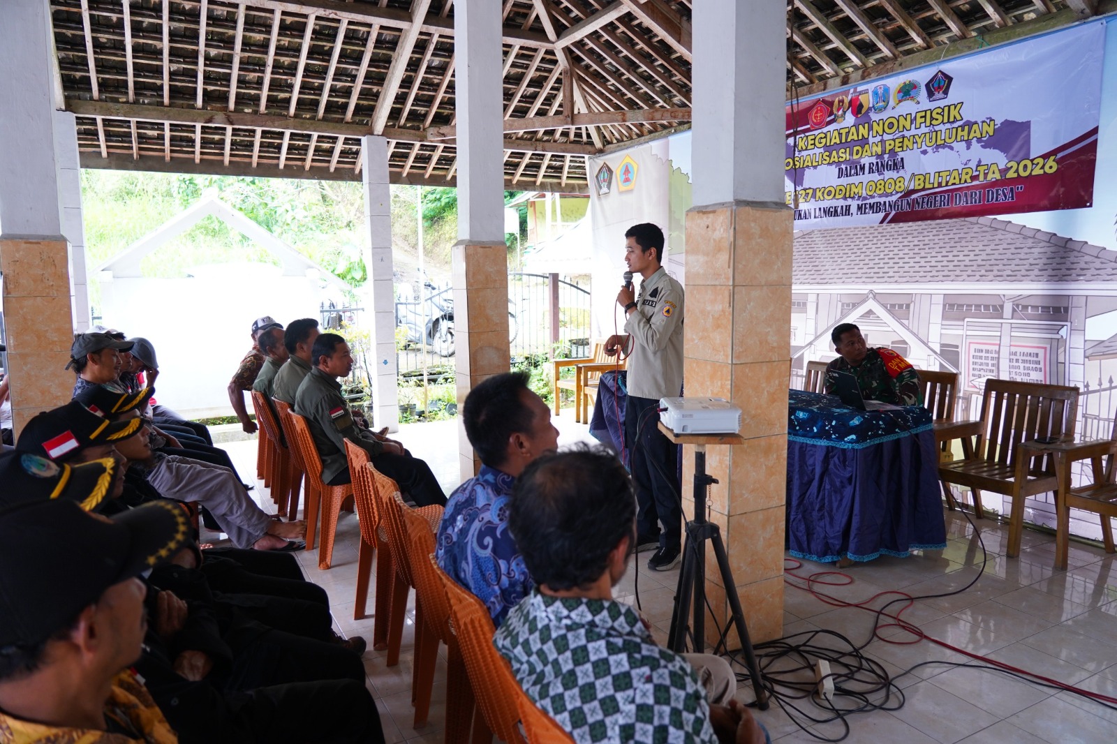 Penyuluhan Bencana Alam Warnai Kegiatan Non-Fisik TMMD Ke 127 Kodim 0808/Blitar