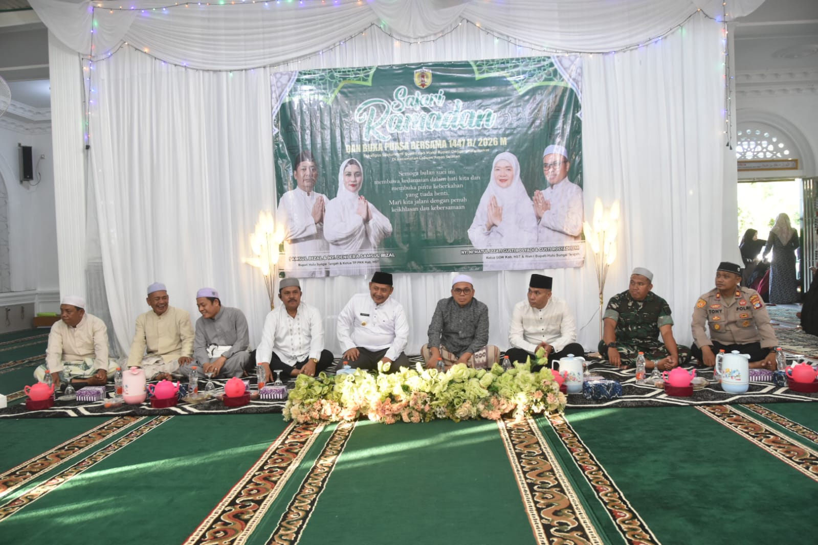 Dandim 1002/HST Hadiri Safari Ramadan Bupati HST di Desa Bangkal