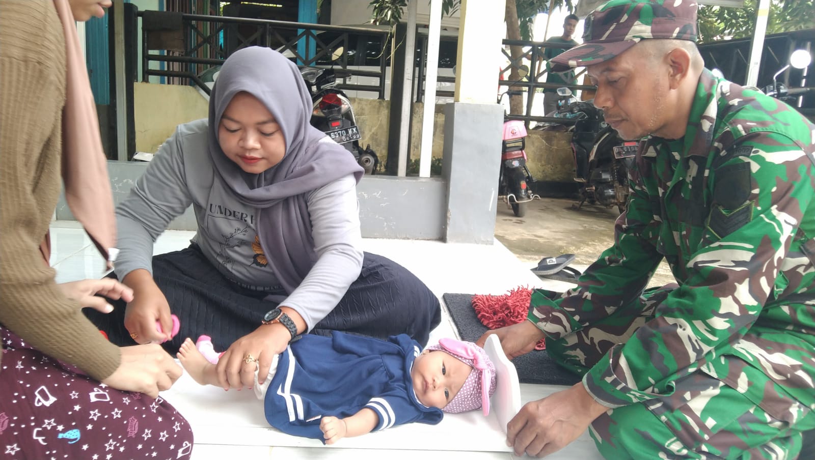 Serka Edi Mulyanto Kawal Posyandu, 23 Balita dan 3 Ibu Hamil Terlayani