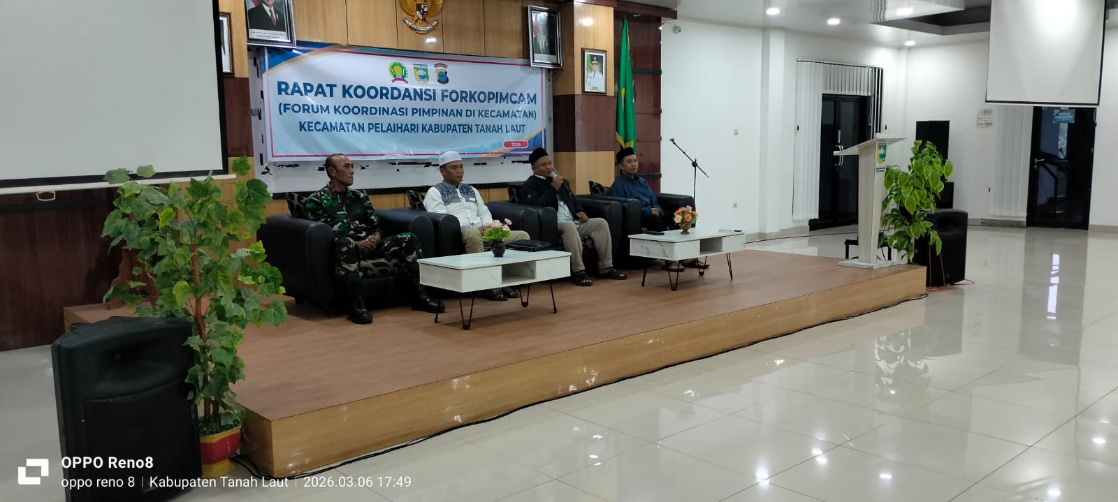 Hadiri Rakor Forkopimcam Pelaihari, Bati TUUD Koramil 1009-02/Pelaihari Sosialisasikan Penerimaan Komcad kepada Kades dan Lurah