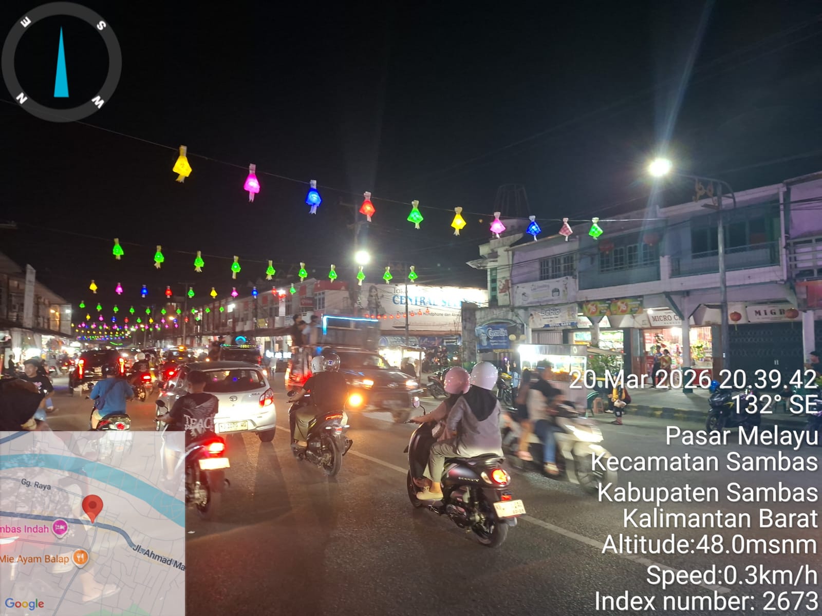 Anggota Jajaran Kodim 1208/Sambas Laksanakan Pengamanan Malam Takbiran