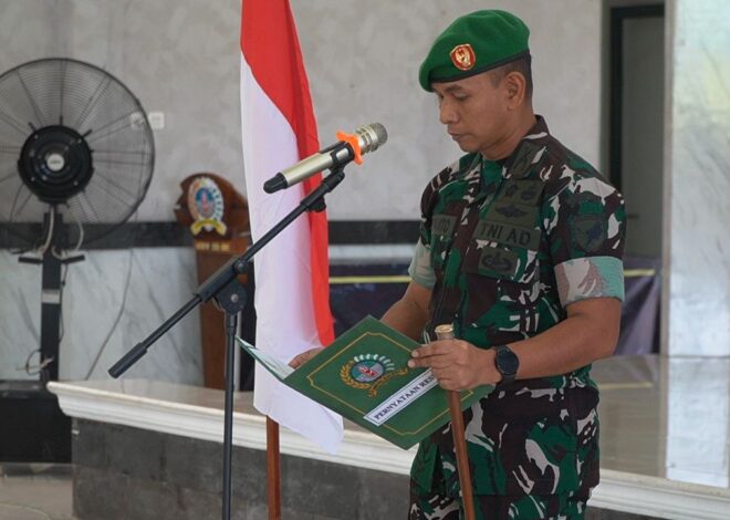 Dandim 1208/Sambas Pimpin Laporan Korp Kenaikan Pangkat Periode1 April 2026 dan Halal Bihalal