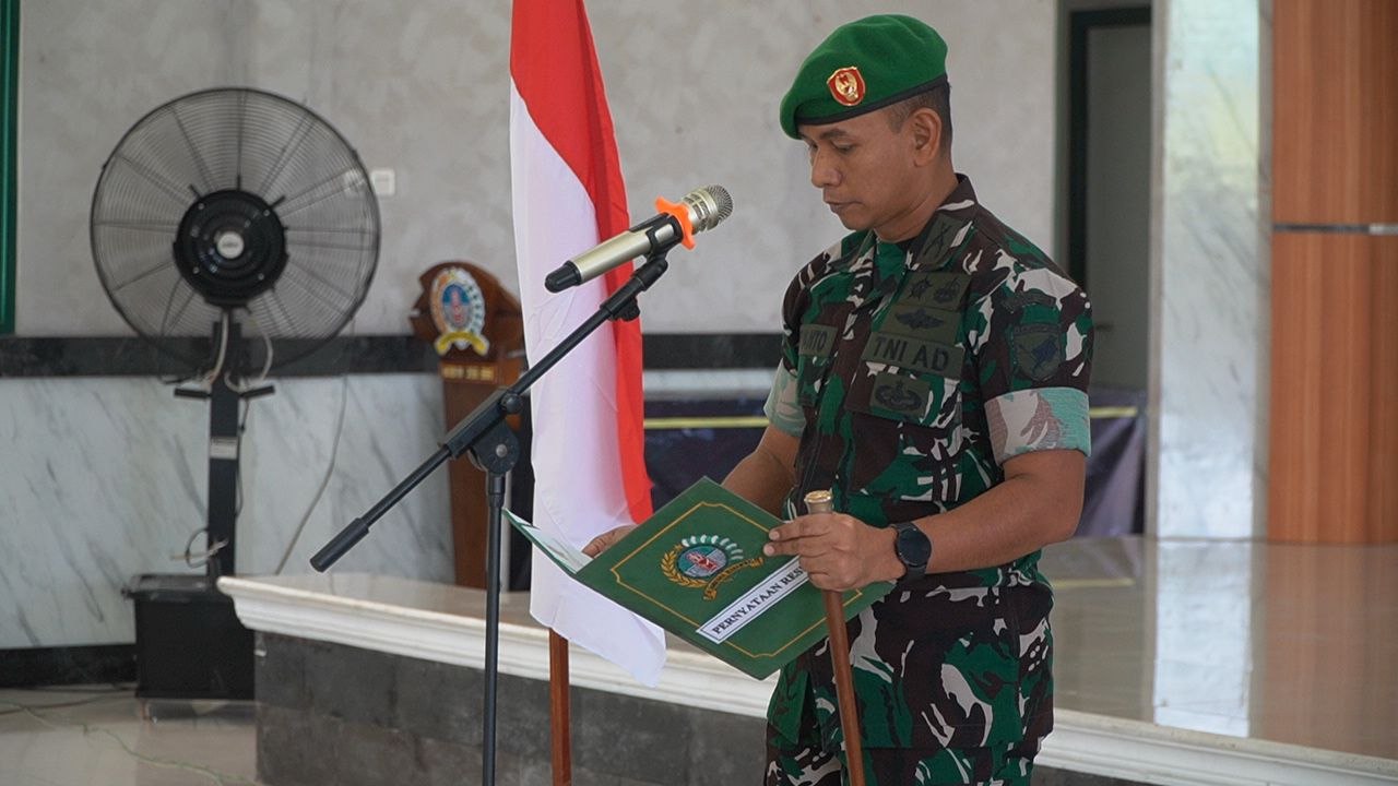 Dandim 1208/Sambas Pimpin Laporan Korp Kenaikan Pangkat Periode1 April 2026 dan Halal Bihalal