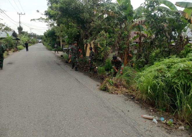 Sinergi TNI dan Warga, Lingkungan Desa Haruyan Kini Lebih Bersih