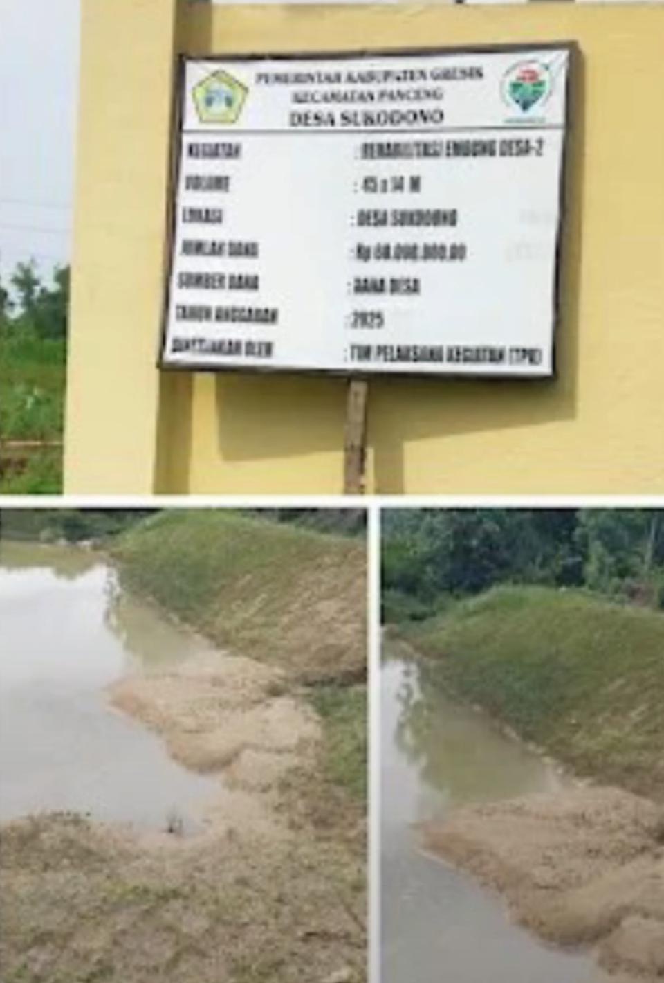 Tanah Embung Diduga Dijual, BUMDes Dinilai Pasif, Warga Sukodono – Panceng Kecewa Dengan Kinerja Kades