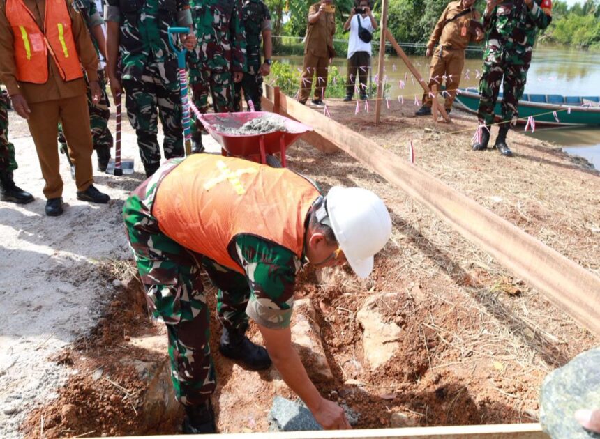 Ground Breaking Jembatan Garuda Sukses Digelar, Dandim 1009/Tanah Laut Tekankan Pentingnya Sinergi Pembangunan