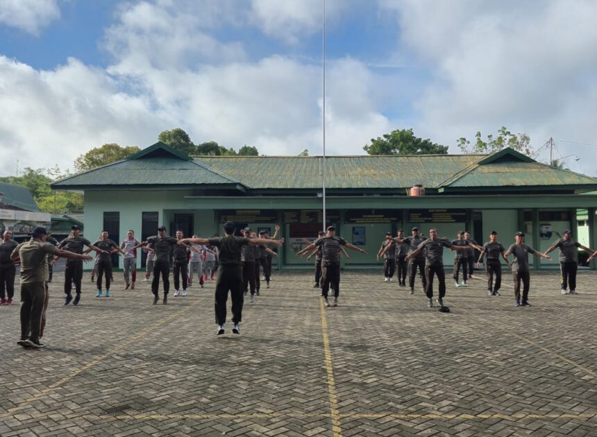 Dengan Senam Pagi, Kodim 1002/HST Tingkatkan Kebugaran Prajurit
