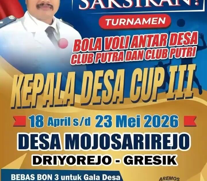 Turnamen Bola Voli Antar Desa “Kepala Desa Cup III” Mojosarirejo Resmi Digelar