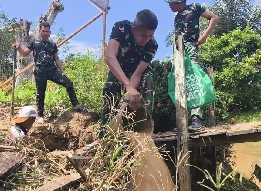 Masuki Tahap Vital, Abutmen Jembatan Garuda Dibangun Secara Gotong Royong