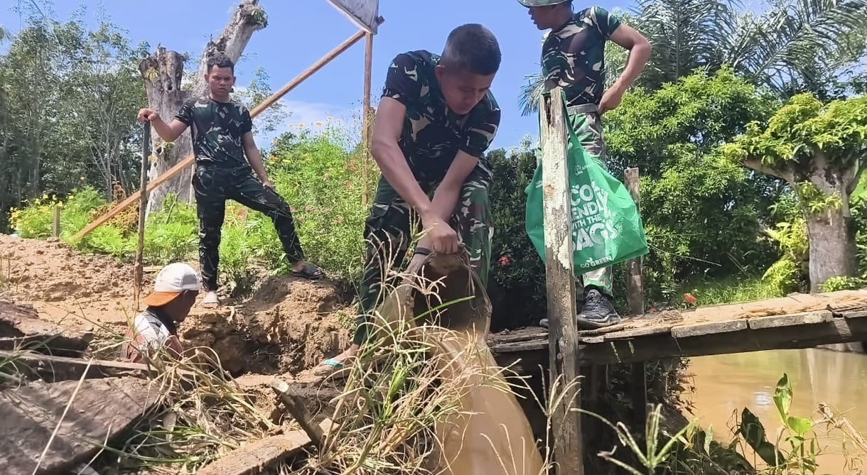 Masuki Tahap Vital, Abutmen Jembatan Garuda Dibangun Secara Gotong Royong