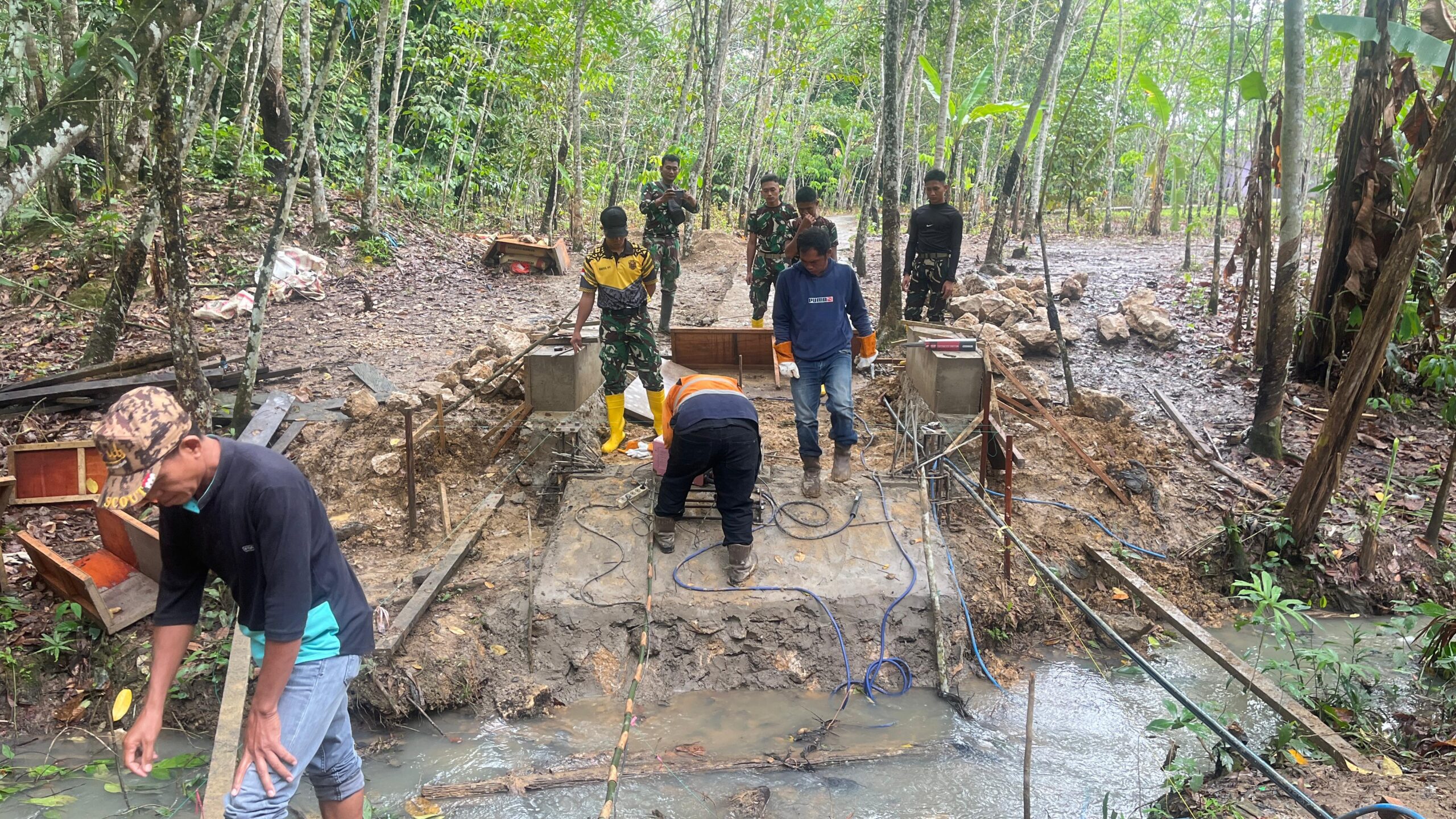 Pembangunan Jembatan Garuda Masuki Tahap Pemasangan Angkur Besi