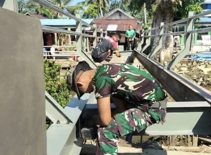 Tahap Penentu Dimulai, Pemasangan Rangka Besi Jembatan Garuda Berjalan Lancar