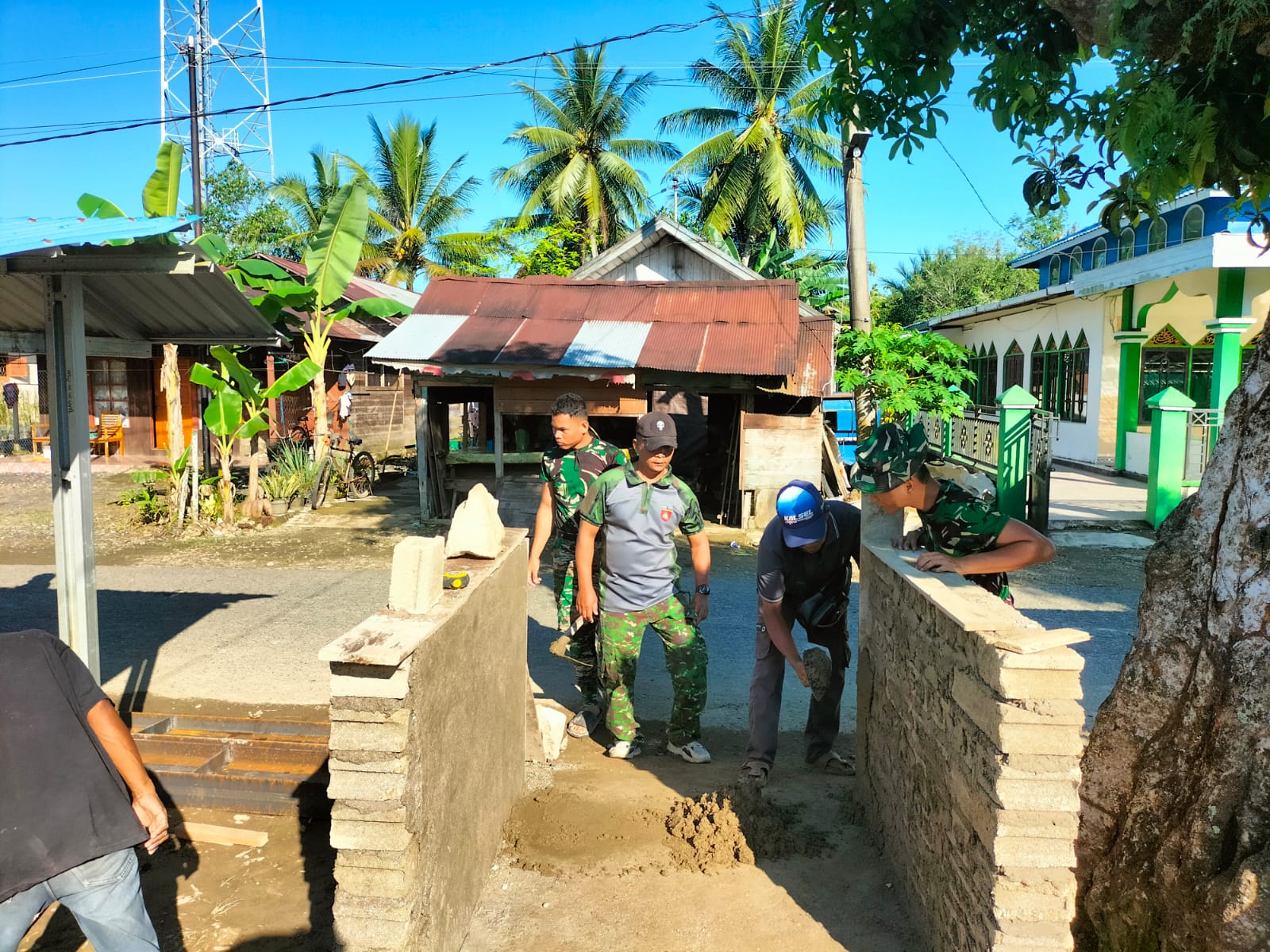 Sinergi TNI dan Masyarakat, Pembangunan Jembatan Garuda Berjalan Lancar