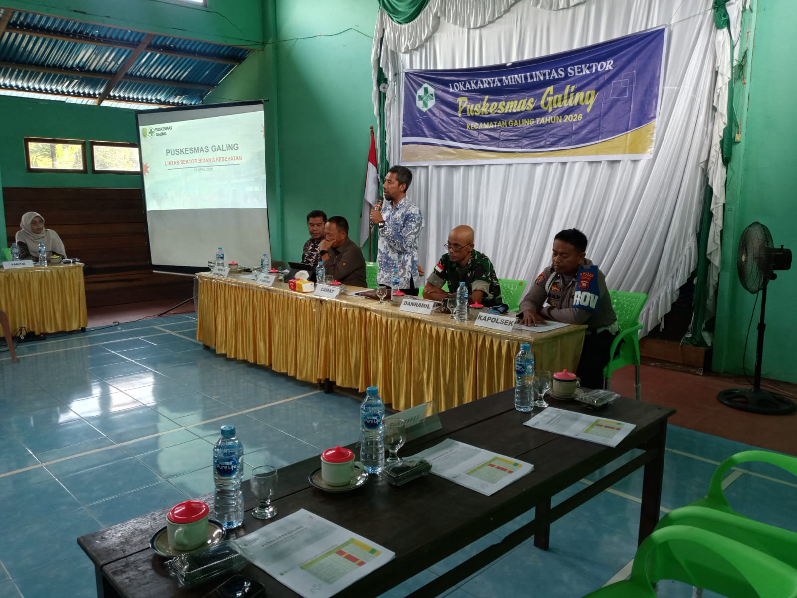 Tingkatkan Kesehatan Masyarakat, Danramil 1208-07/Teluk Keramat Hadiri Lokakarya Mini Lintas Sektor Bidang Kesehatan